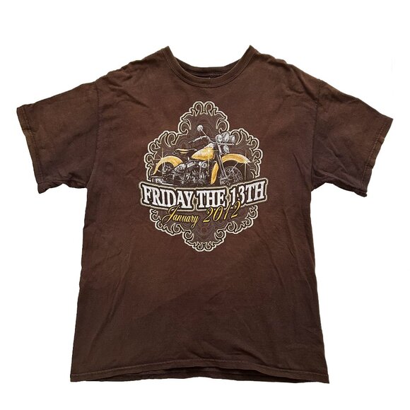 Friday the 13th Port Dover 2012 Distressed T-shirt - Large - Picture 1 of 6